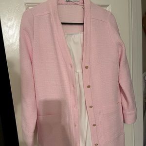 Light pink Zara tweed coat